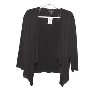 NEW Vintage Connected Apparel Black Open Front Coverup Size XL